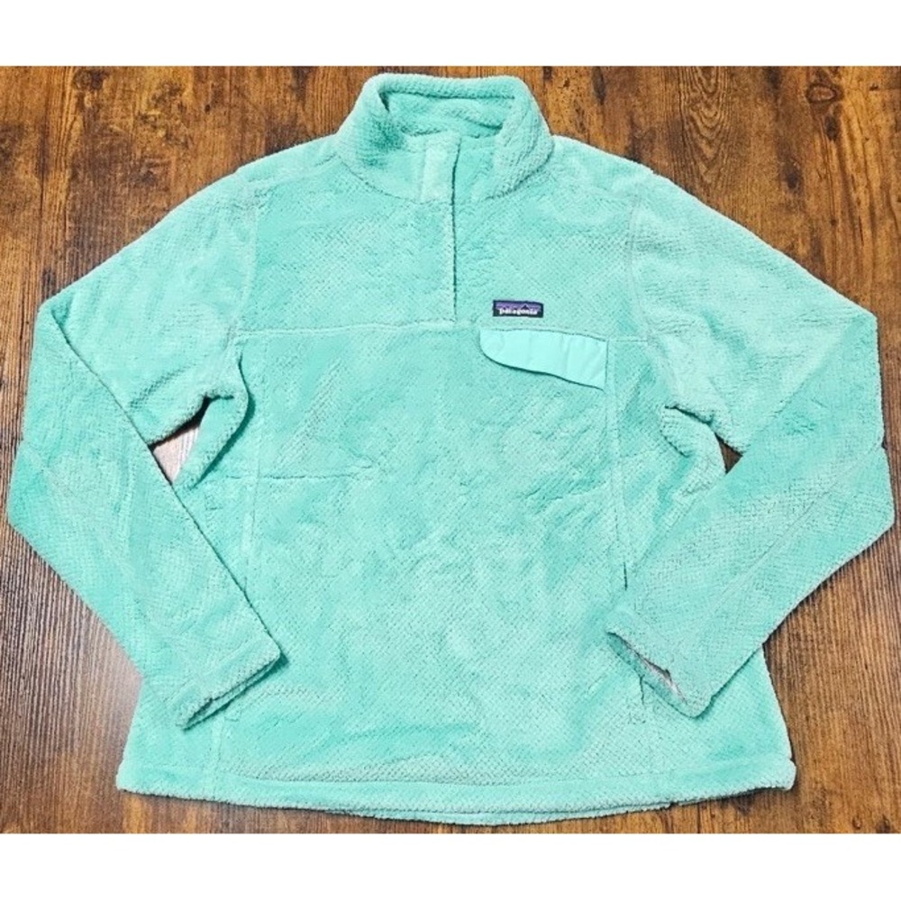 Patagonia Sweater Re-Tool Snap-T Fleece Green Jacket Polartec Women's Size XL